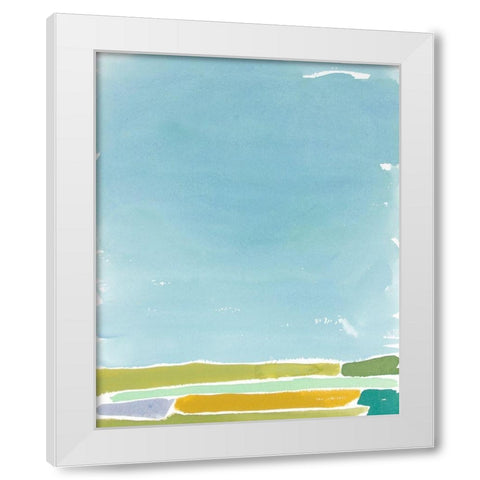Abstract Italian Landscape III White Modern Wood Framed Art Print by Delamater, Rob
