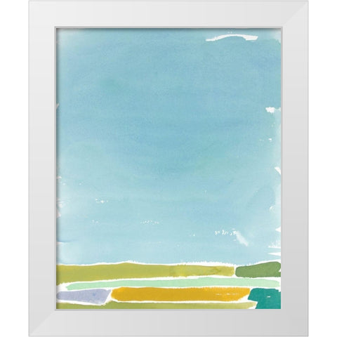 Abstract Italian Landscape III White Modern Wood Framed Art Print by Delamater, Rob
