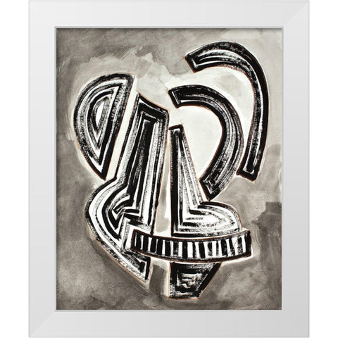Etruscan Vessel I White Modern Wood Framed Art Print by Delamater, Rob