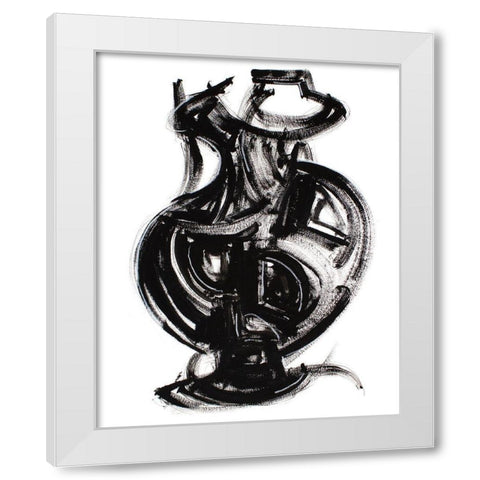 Etruscan Vessel III White Modern Wood Framed Art Print by Delamater, Rob