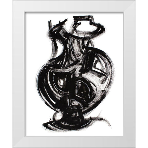 Etruscan Vessel III White Modern Wood Framed Art Print by Delamater, Rob