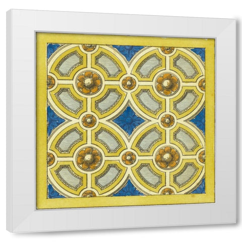 Florentine Tile II White Modern Wood Framed Art Print by Vision Studio