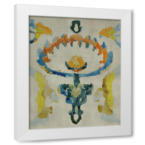 Bohemian Ikat VI White Modern Wood Framed Art Print by Zarris, Chariklia