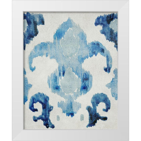 Sapphire Ikat II White Modern Wood Framed Art Print by Zarris, Chariklia