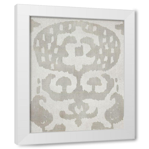 Shadow Ikat I White Modern Wood Framed Art Print by Zarris, Chariklia