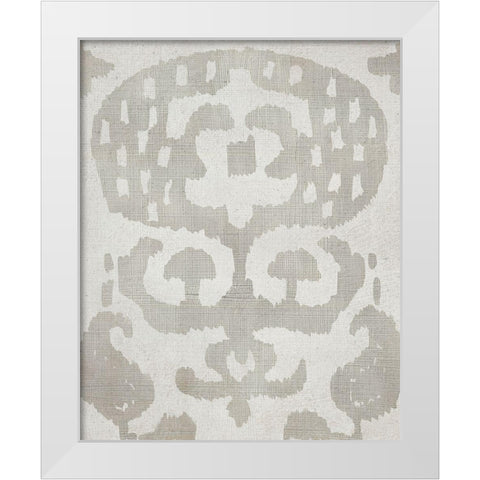 Shadow Ikat I White Modern Wood Framed Art Print by Zarris, Chariklia