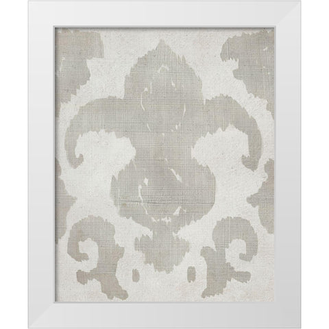 Shadow Ikat II White Modern Wood Framed Art Print by Zarris, Chariklia