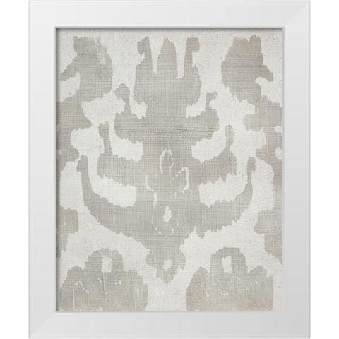 Shadow Ikat IV White Modern Wood Framed Art Print by Zarris, Chariklia