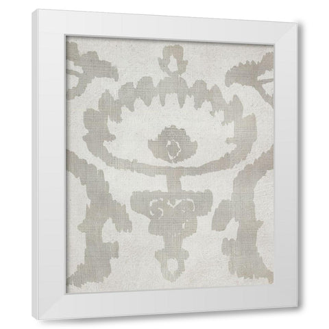 Shadow Ikat VI White Modern Wood Framed Art Print by Zarris, Chariklia