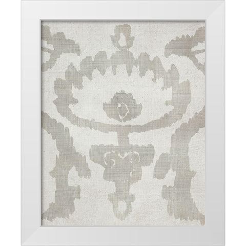 Shadow Ikat VI White Modern Wood Framed Art Print by Zarris, Chariklia
