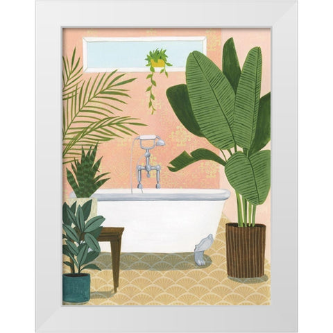 Bathtub Oasis I White Modern Wood Framed Art Print by Popp, Grace