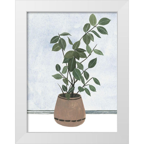 Mes Plants I White Modern Wood Framed Art Print by Wang, Melissa