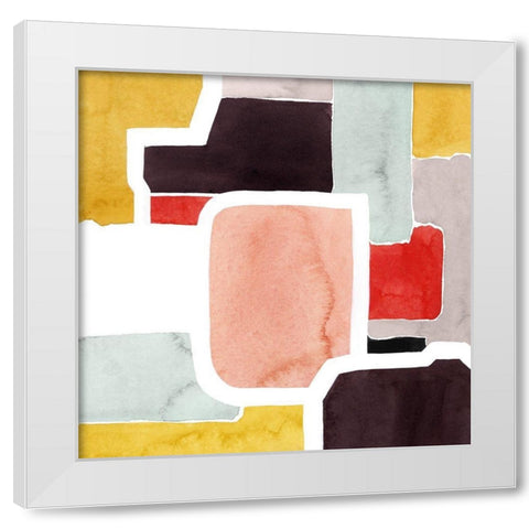 Color Blocking II White Modern Wood Framed Art Print by Popp, Grace