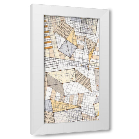 Funky Grid III White Modern Wood Framed Art Print by Galapon, Nikki