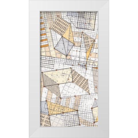 Funky Grid III White Modern Wood Framed Art Print by Galapon, Nikki