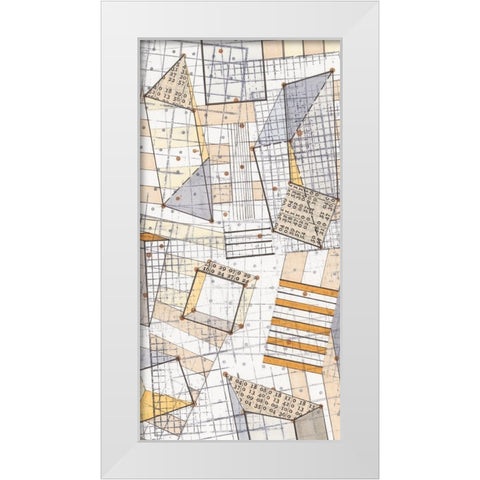 Funky Grid IV White Modern Wood Framed Art Print by Galapon, Nikki