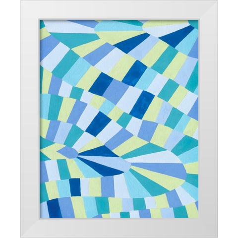 Grid Flow II White Modern Wood Framed Art Print by Galapon, Nikki