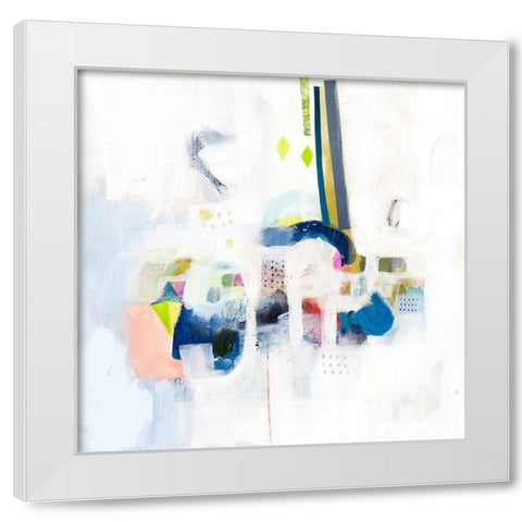 Boardwalk Taffy II White Modern Wood Framed Art Print by Borges, Victoria