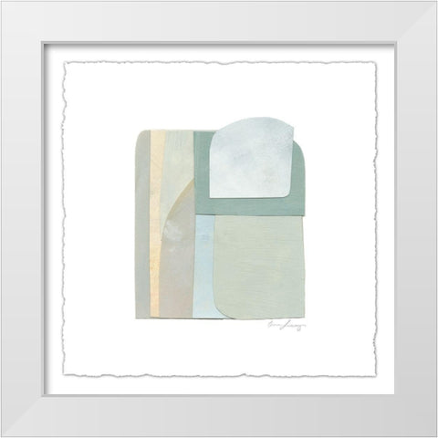 Color Structure I White Modern Wood Framed Art Print by Scarvey, Emma