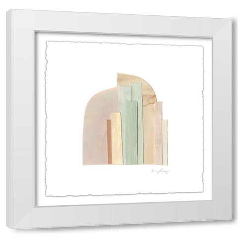 Flourescel I White Modern Wood Framed Art Print by Scarvey, Emma