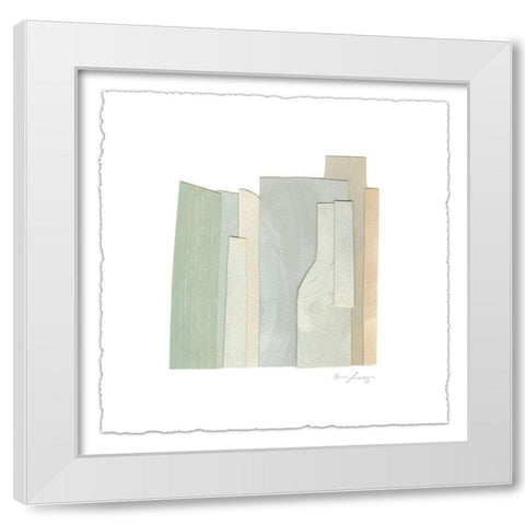 Flourescel II White Modern Wood Framed Art Print by Scarvey, Emma