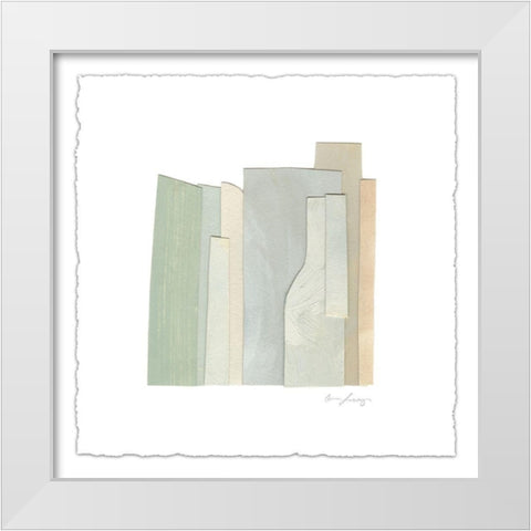 Flourescel II White Modern Wood Framed Art Print by Scarvey, Emma