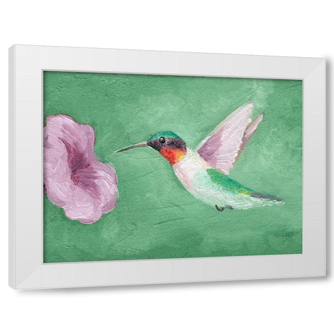 Fresco Hummingbird II White Modern Wood Framed Art Print by Ludwig, Alicia