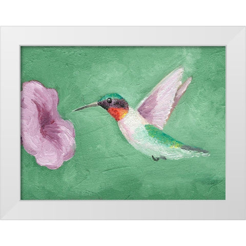 Fresco Hummingbird II White Modern Wood Framed Art Print by Ludwig, Alicia