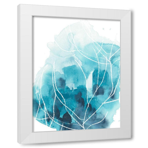 Abstract Coral I White Modern Wood Framed Art Print by Vess, June Erica