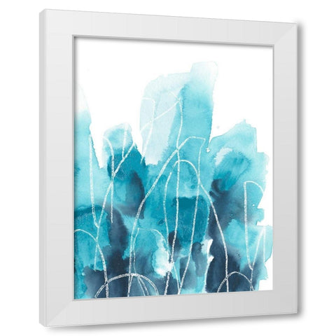 Abstract Coral II White Modern Wood Framed Art Print by Vess, June Erica