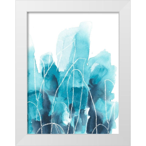 Abstract Coral II White Modern Wood Framed Art Print by Vess, June Erica