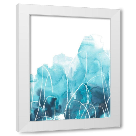 Abstract Coral III White Modern Wood Framed Art Print by Vess, June Erica