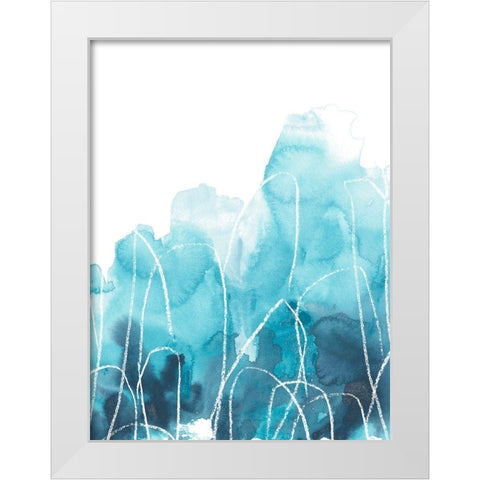 Abstract Coral III White Modern Wood Framed Art Print by Vess, June Erica
