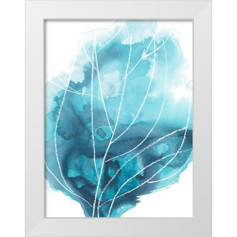 Abstract Coral IV White Modern Wood Framed Art Print by Vess, June Erica