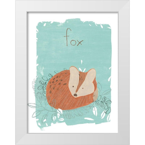 Critter Cameo II White Modern Wood Framed Art Print by Vess, June Erica