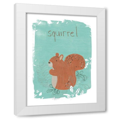 Critter Cameo III White Modern Wood Framed Art Print by Vess, June Erica