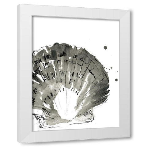 Ink Coast II White Modern Wood Framed Art Print by Vess, June Erica