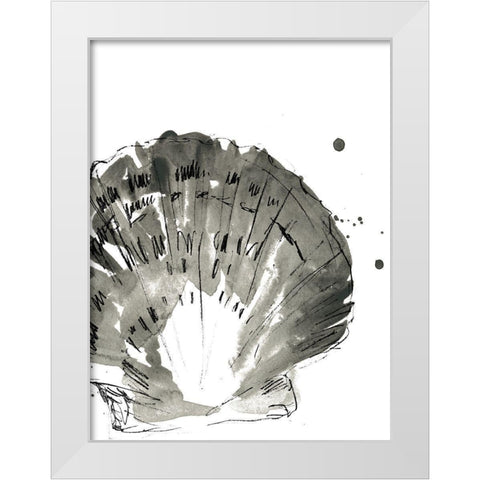 Ink Coast II White Modern Wood Framed Art Print by Vess, June Erica