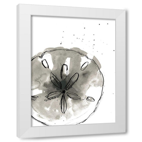 Ink Coast III White Modern Wood Framed Art Print by Vess, June Erica