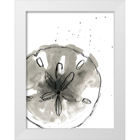 Ink Coast III White Modern Wood Framed Art Print by Vess, June Erica