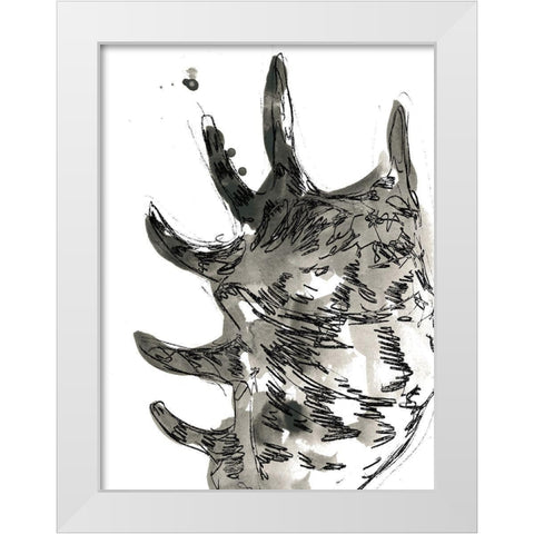 Ink Coast IV White Modern Wood Framed Art Print by Vess, June Erica