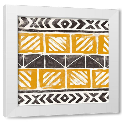 Kitwe V White Modern Wood Framed Art Print by Vess, June Erica