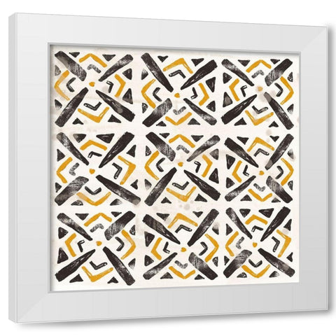 Kitwe IX White Modern Wood Framed Art Print by Vess, June Erica