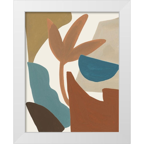 Mod Collage II White Modern Wood Framed Art Print by Wang, Melissa