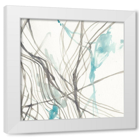 Tendrils III White Modern Wood Framed Art Print by Goldberger, Jennifer
