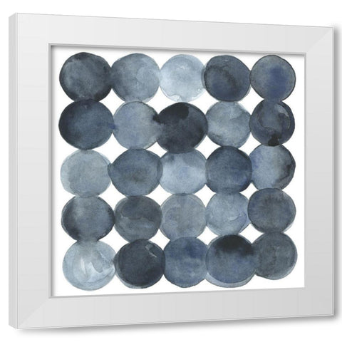 Blue Grey Density I White Modern Wood Framed Art Print by Scarvey, Emma