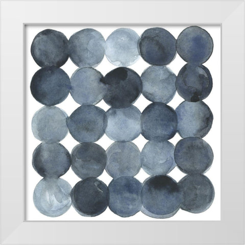Blue Grey Density I White Modern Wood Framed Art Print by Scarvey, Emma