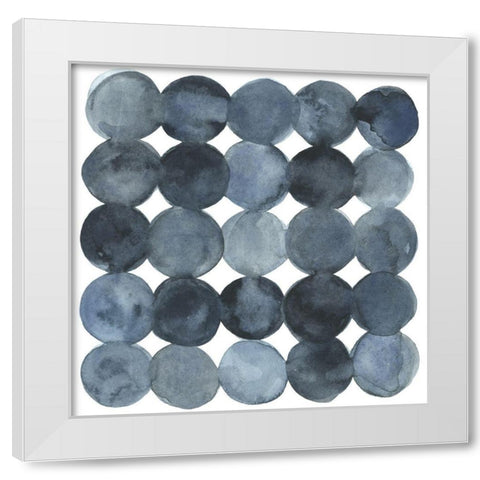 Blue Grey Density II White Modern Wood Framed Art Print by Scarvey, Emma