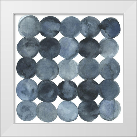 Blue Grey Density II White Modern Wood Framed Art Print by Scarvey, Emma