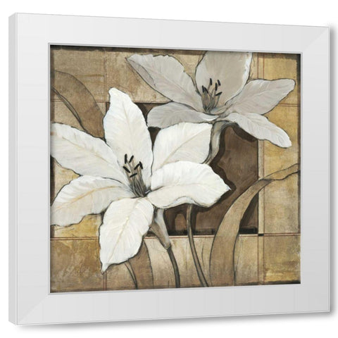 Non-Embellished Lilies II White Modern Wood Framed Art Print by OToole, Tim